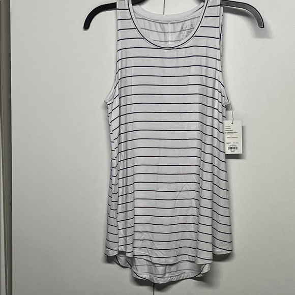 Apt. 9 White and Black Striped Tank Top - Picture 1 of 9